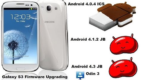 Samsung Galaxy S3 Software Update. From android 4.0.4 to 4.1.2. From 4.1.2 to 4.3