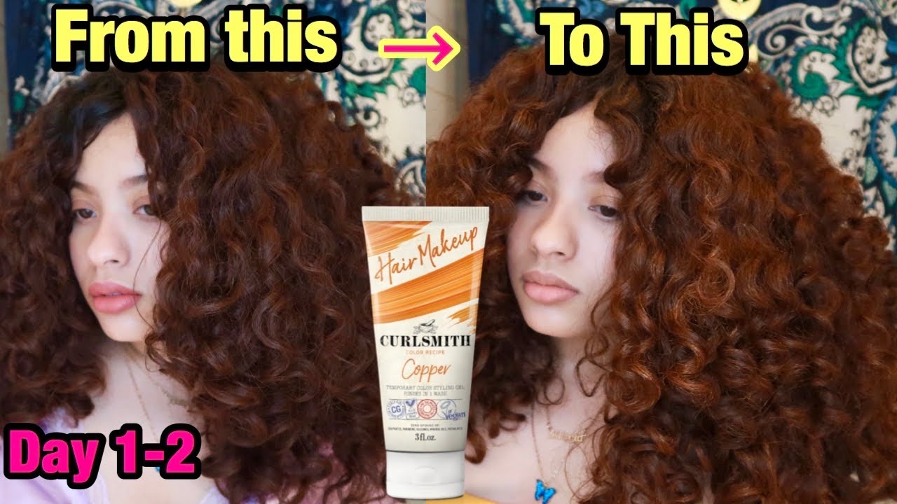 CURLSMITH HAIR MAKEUP STYLING GEL REVIEW + Demo (Copper) Curly Hair