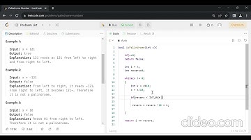 Leetcode 5:Palindrome number in c and python Leetcode solution #c #python #programming #leetcode