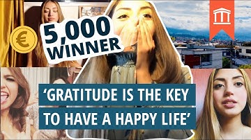 "Gratitude is the key to have a happy life"  5,000 EUR scholarship WINNER from ECUADOR