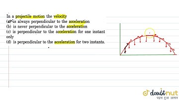 In a projectile motion the velocity