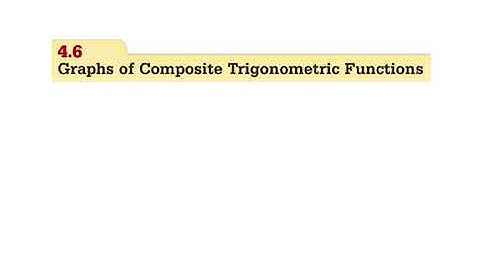 PreCalculus 4.6 Graphs of Composite Trigonometric Functions Video Notes