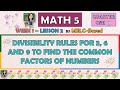 Divisibility Rules Quiz
