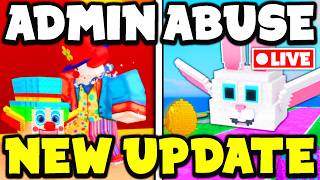 Live - Admin Abuse And New Update In Be A Lucky Block Roblox