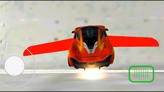 Süper mavi Uçan araba # 5 -uçan araba oyunu, uçan robot araba fly car games screenshot 2