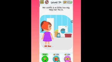 #Braindom: Brain Games Test #nieuw #level54 Haar outfit is een beetje te groot, help haar om het ...