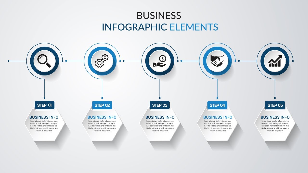 How To Make 3D Graphic Design business Infographic template    Illustrator CC Tutorial