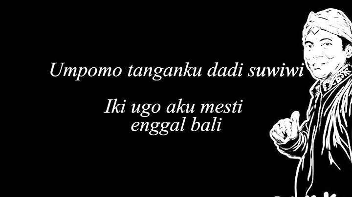 Didi Kempot Layang Kangen Lyric Campursari