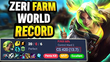 I SET A NEW WORLD RECORD WITH MY ZERI IN EUW HIGH ELO!..| Reptile