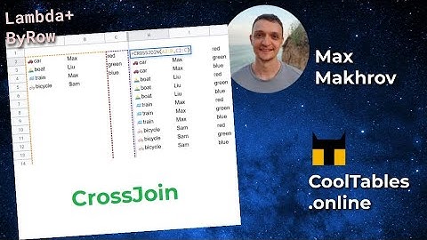 How to make a CrossJoin -- get all pairs for 2 lists in Google Sheets. Use Lambda + ByRow.