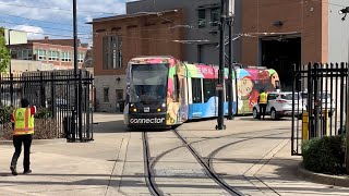 Streetcar RR Switching & Heavy Train Works Hard Up The Hill! 1st Trams For Opening Day In Cincinnati