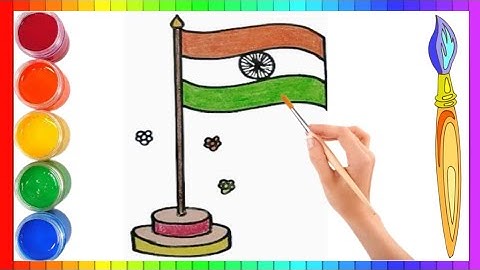 How To Draw Indian National Flag | Republic day special National Flag Drawing & Coloring, Easy Draw