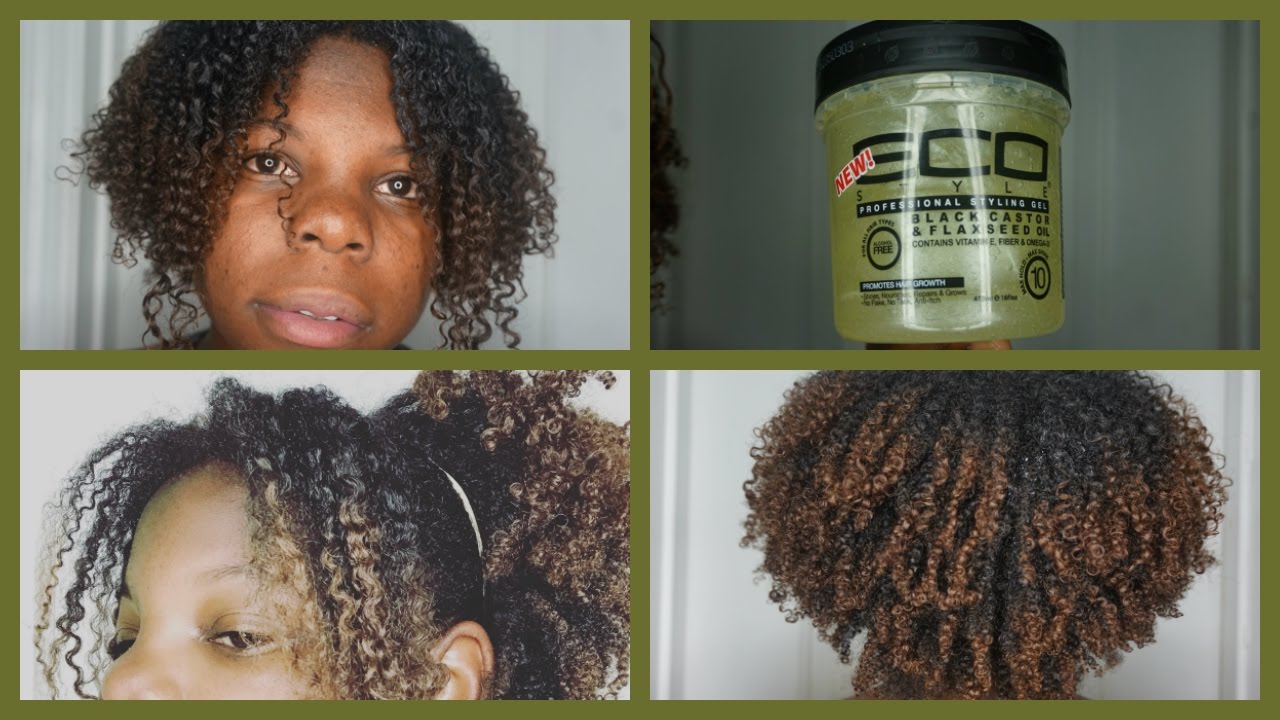 Wash n Go *NEW* ECO STYLER BLACK CASTOR & FLAXSEED OIL GEL (DETAILED