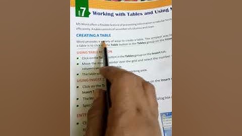 Chapter 7 working with Tables and using Mail Merge