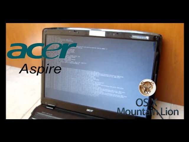 asqueroso monte Vesubio pánico Tutorial] Booting Mac OS X Mountain Lion on Acer Aspire 7730g laptop -  YouTube