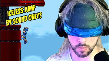 BLINDFOLDED!? Doing the iceless trick jump the hard way in Mega Man X