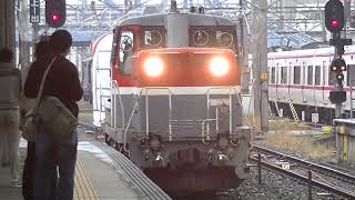 DE10-1592・東京メトロ2000系2128F甲種輸送9772レ　豊橋到着