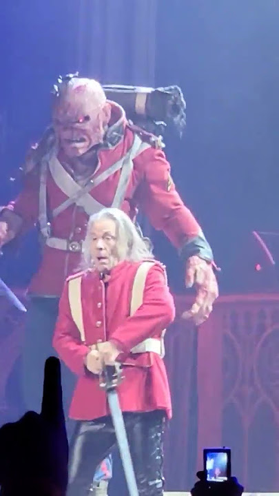 bruce Dickinson battling Eddie The Ead...during the Trooper  #ironmaiden #Eddie #uptheirons