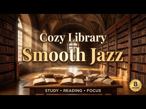 Cozy Midnight Library Jazz – 8 Hours of Relaxing Jazz for Reading