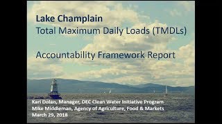 Lake Champlain Restoration Plan Progress Report