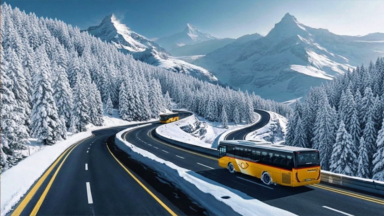 ❄️ Winter Wonderland Drive in 4K – Heavy Snowfall from Iseltwald to Lauterbrunnen  Switzerland 🚗🤍