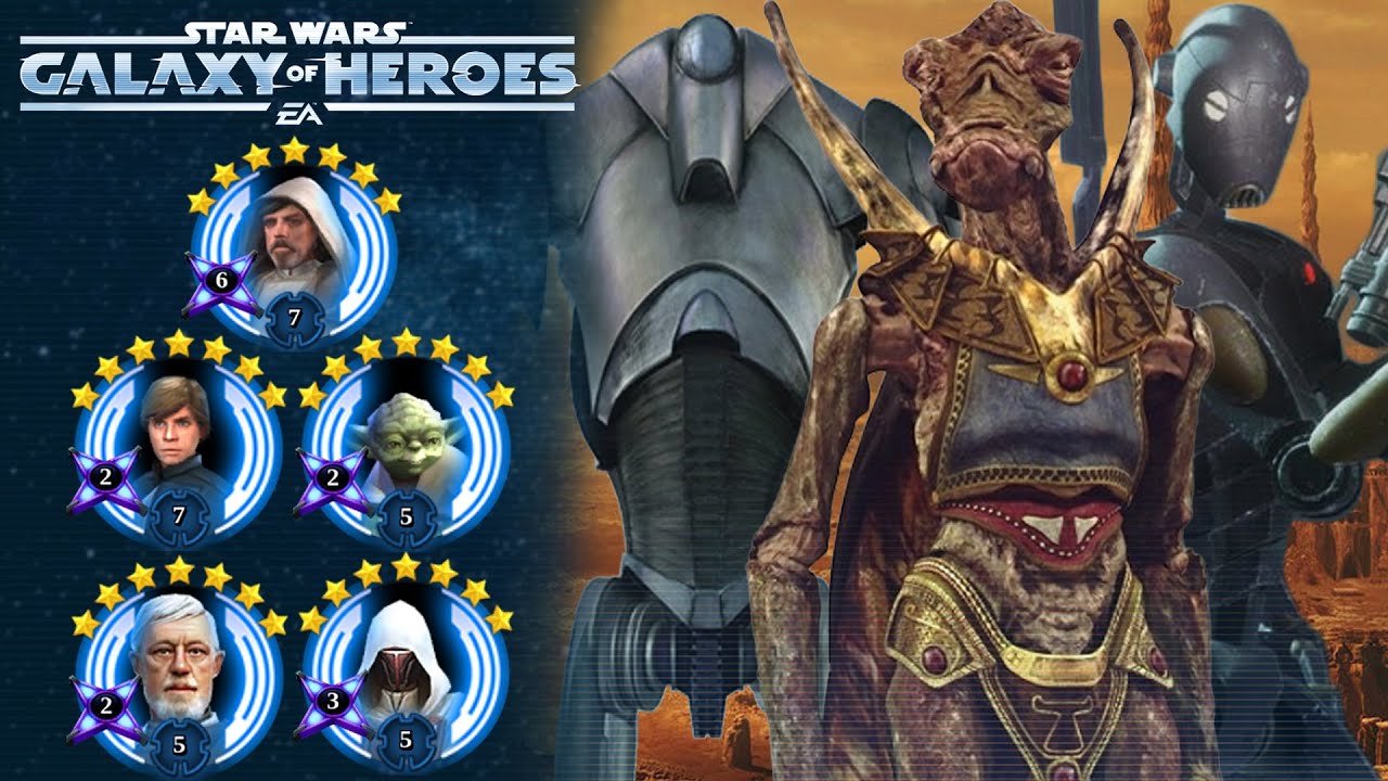 Star Wars Galaxy of Heroes Geonosis Light Side Territory Battle Jedi