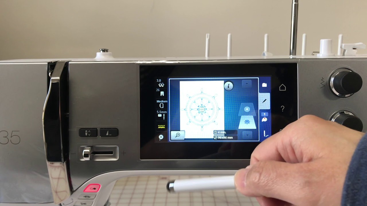 Учебный курс по работе с швейной машинкой Bernina 5 серии - Модуль вышивания. Часть 1 из 2.