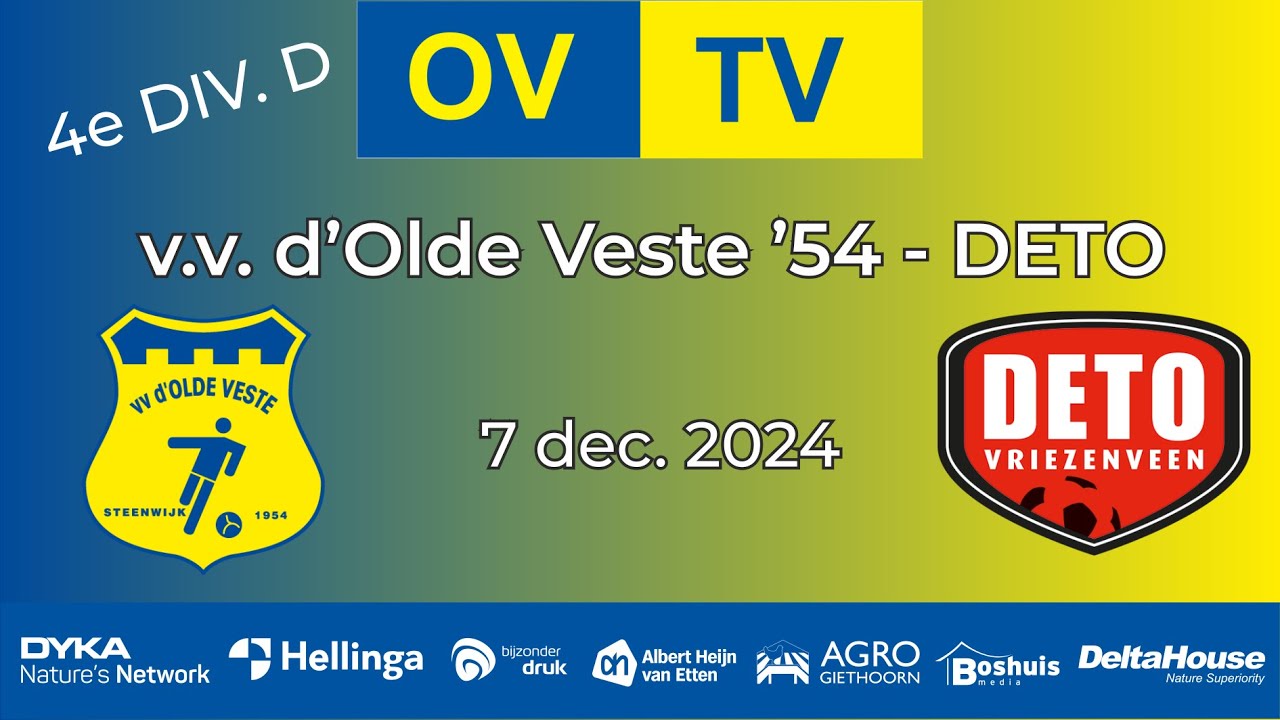 OV-TV | Samenvatting | v.v. d'Olde Veste '54 - DETO | 07-11-2024 | 4e Div. D