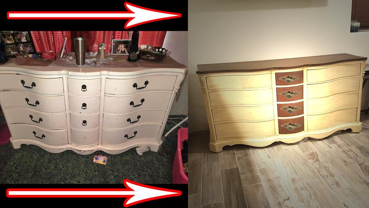 Unbelievable Diy Antique Dresser Restore Youtube