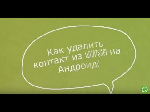 Как удалить контакт из Whatsapp на Андроид?