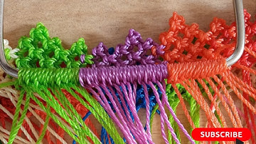 Interwoven Diamond Patterned Bag.( part 3 )