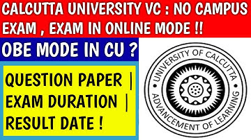 GOOD NEWS FOR ALL CALCUTTA UNIVERSITY STUDENTS😊| calcutta university | cu exam | cu news | cu obe