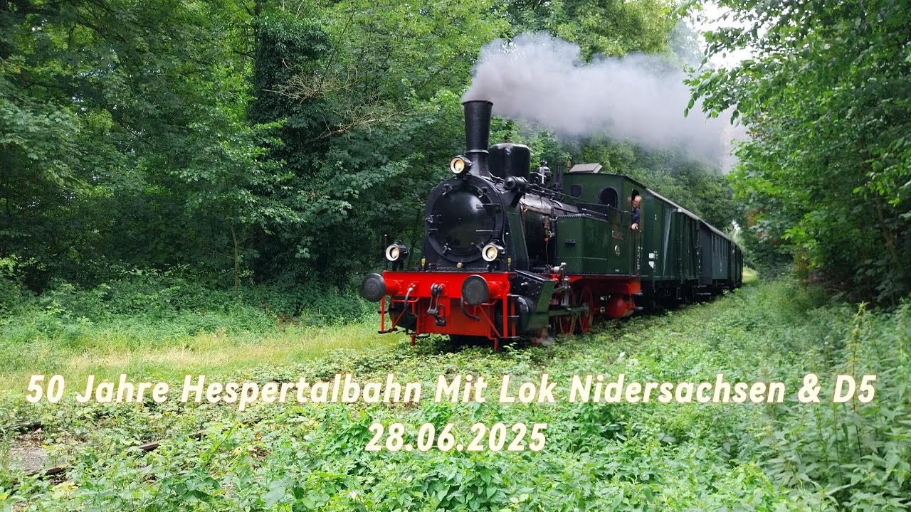 50 Jahre Hespertalbahn Mit Lok Niedersachsen & D5 28.06.2025 (4K)