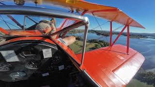 Boeing Stearman PT17 Startup and Flight KAUW