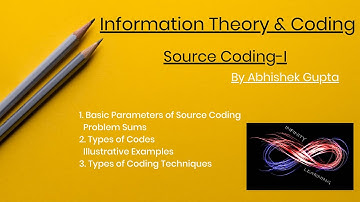 Source Coding Part-1| Information Theory & Coding | Abhishek Gupta