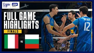 Bulgaria Vs. Italy Full Game Highlights 2025 Fivb Mens Volleyball Championship Finals Sept 28