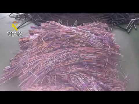 Más de 1 millón de euros en cobre robado acaba con 39 personas detenidas