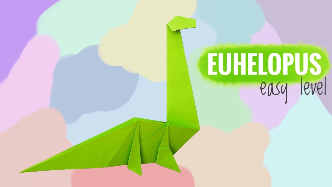 How to make an origami dinosaur easy EUHELOPUS