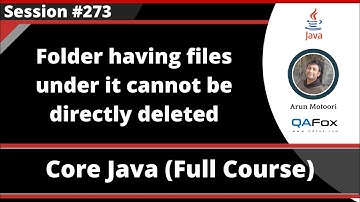 Folder having files under it cannot be directly deleted in Java - Java - Part 273