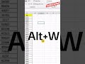 How to Freeze Rows in Excel using Freeze Panes#shorts #excel #ytshorts
