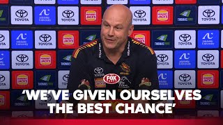Nicks reflects on Crows winning minor premiership after tough few weeks | Adelaide Press Conference screenshot 5