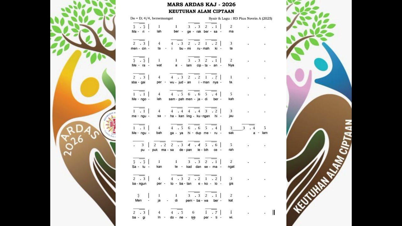 MARS ARDAS KAJ 2026 - Keutuhan Alam Ciptaan | PaduS Lingk. St. Antonius Paroki Cijantung, Jak-Tim