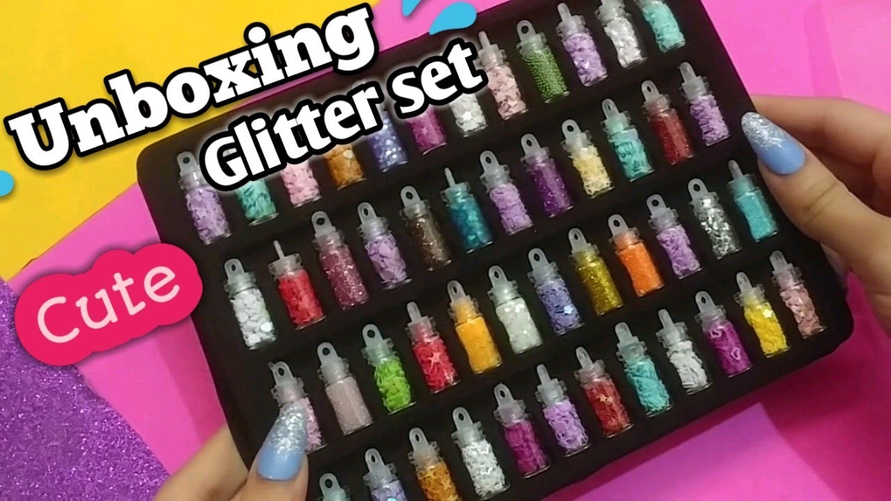 Unboxing glitter set / Unboxing nail art glitter set / Glitter set