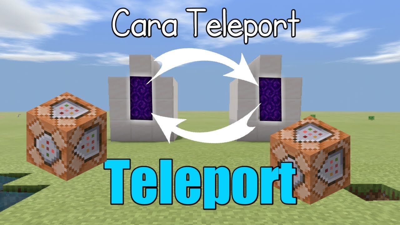 Cara Teleport di minecraft menggunakan command block - YouTube