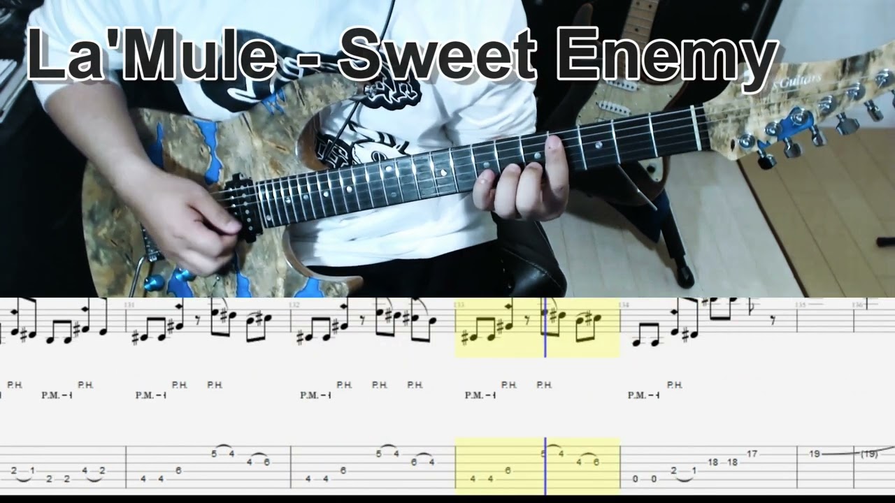 La'Mule - Sweet Enemy ギター弾いてみた【tab有】guitar cover