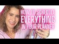 LIVE class!  How to schedule everything in your planner.