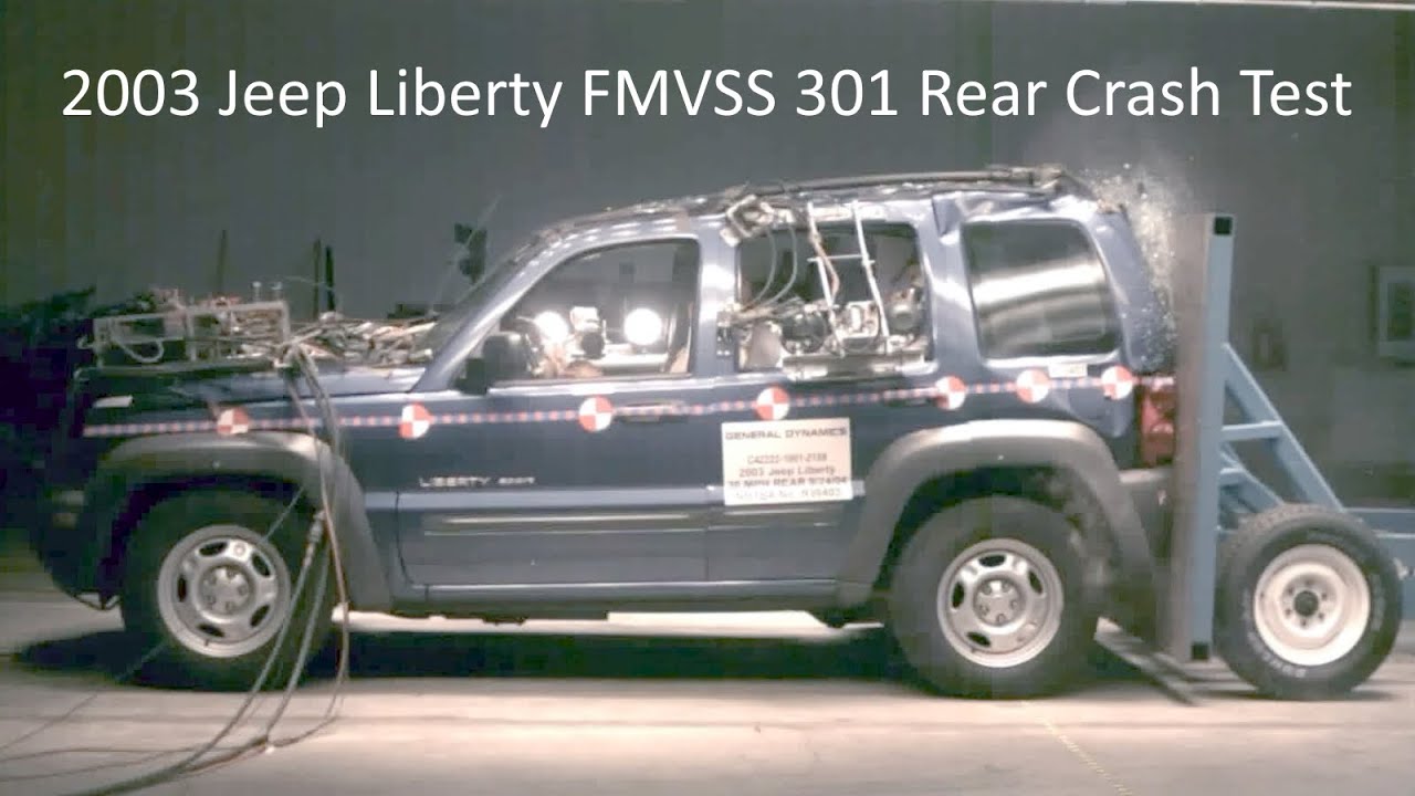 20022007 Jeep Liberty / Cherokee FMVSS 301 Rear Crash Test (Full