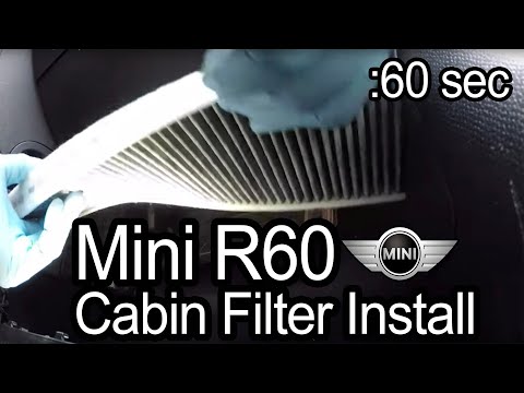 DIY 60 Sec Mini Cooper Countryman R60 Cabin Air Filter