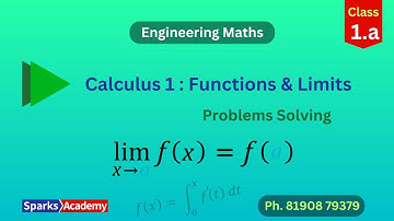 Calculus: Problems on Functions and Limits - 1.a Engineering Mathematics TRB Polytech Sparks Academy