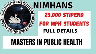 Masters in public health at NIMHANS INSTITUTE#NIMHANSMPH#